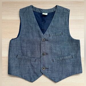 Boy’s Stylish Blue Gray Vest Crazy 8 Size 4T